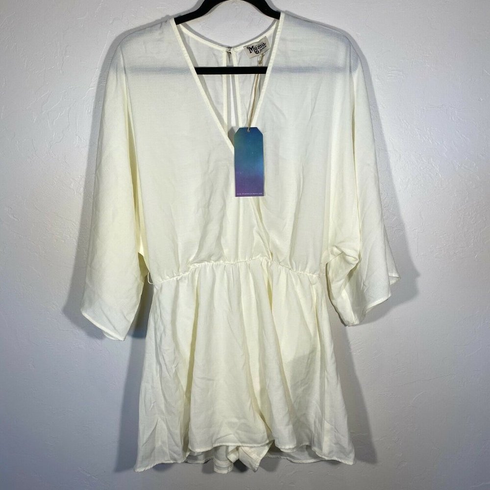 NWT Show Me Your Mumu Ivory Half Sleeve Romper M